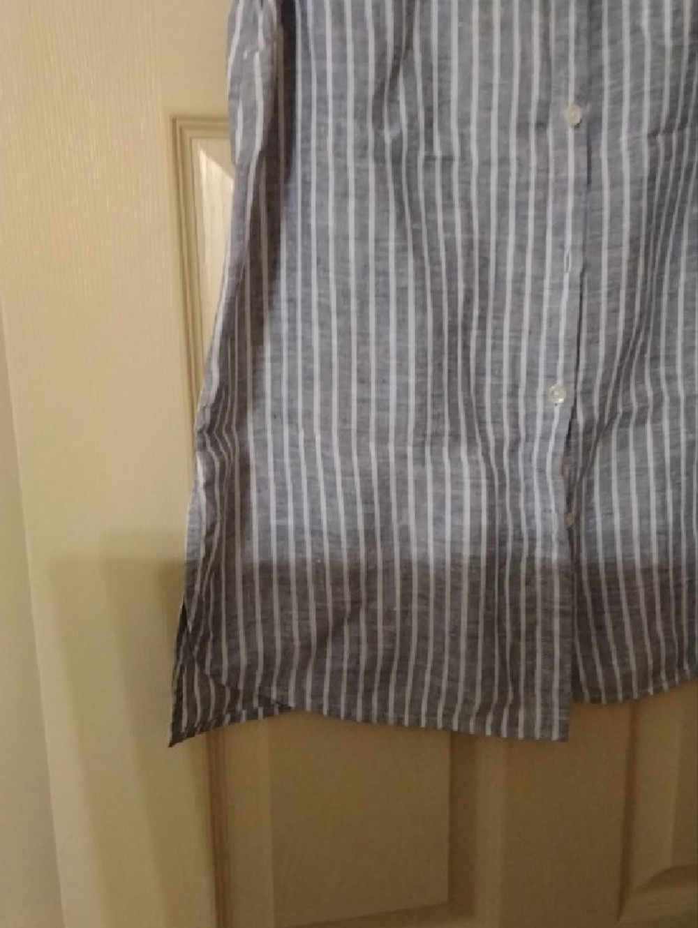 J. Jill Sleeveless Vertical Stripe Tunic - Light Blue & White - Picture 3 of 6
